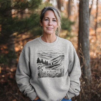 Shenandoah Line Drawing Crewneck Sweatshirt
