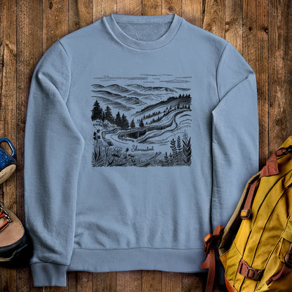 Shenandoah Line Drawing Crewneck Sweatshirt