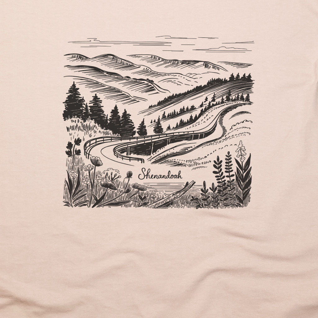 Shenandoah Line Drawing T-Shirt