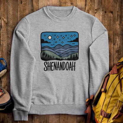 Shenandoah at Night Crewneck Sweatshirt