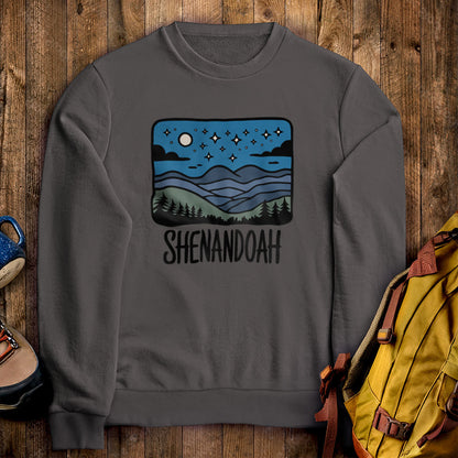 Shenandoah at Night Crewneck Sweatshirt