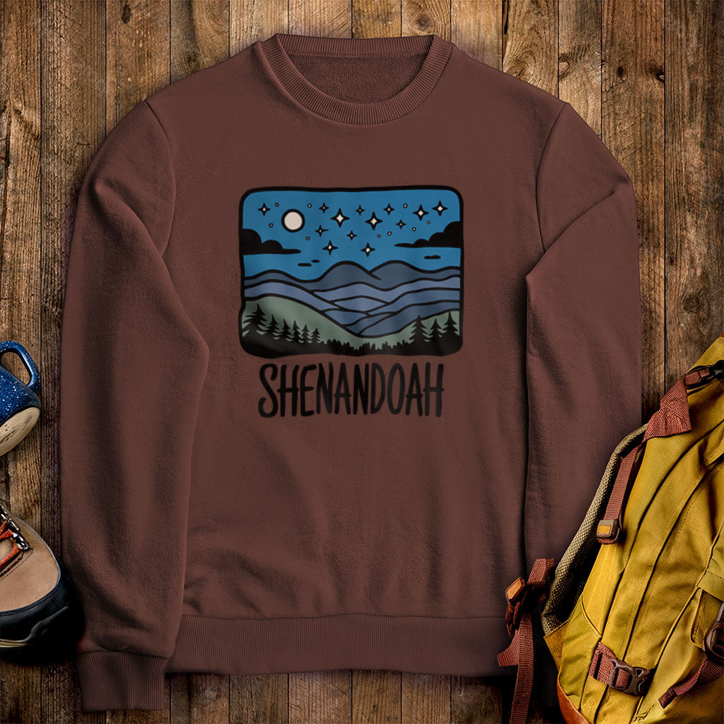 Shenandoah at Night Crewneck Sweatshirt