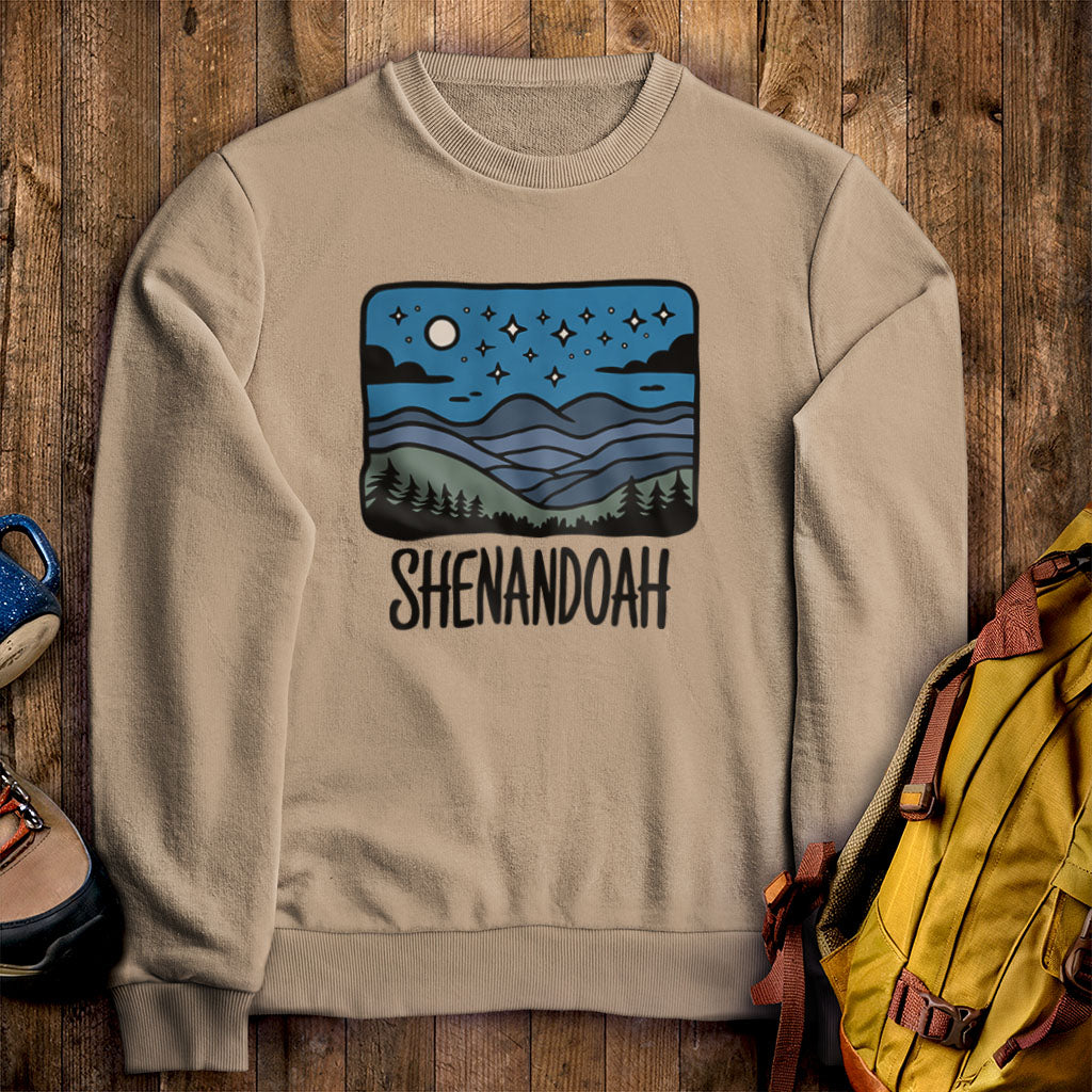 Shenandoah at Night Crewneck Sweatshirt