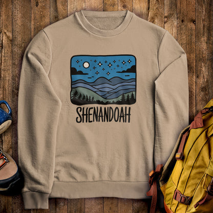 Shenandoah at Night Crewneck Sweatshirt