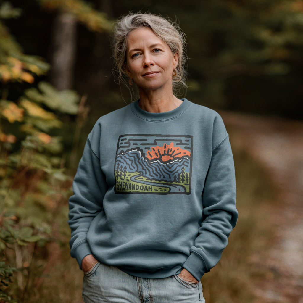 Shenandoah National Park Crewneck Sweatshirt Adventure and Outdoors Themed Sweatshirt