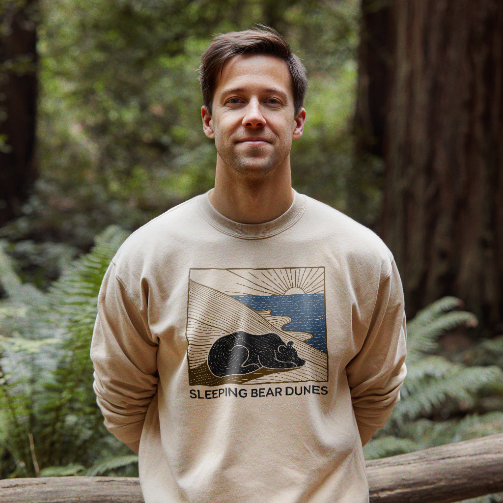 Sleeping Bear Dunes National Lakeshore Crewneck Sweatshirt Adventure and Outdoors Themed Sweatshirt