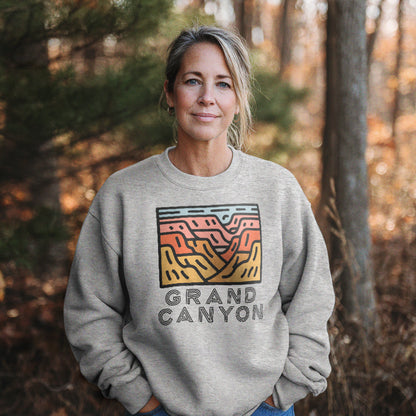 Grand Canyon National Park Crewneck Sweatshirt Adventure and Outdoors Themed Sweatshirt