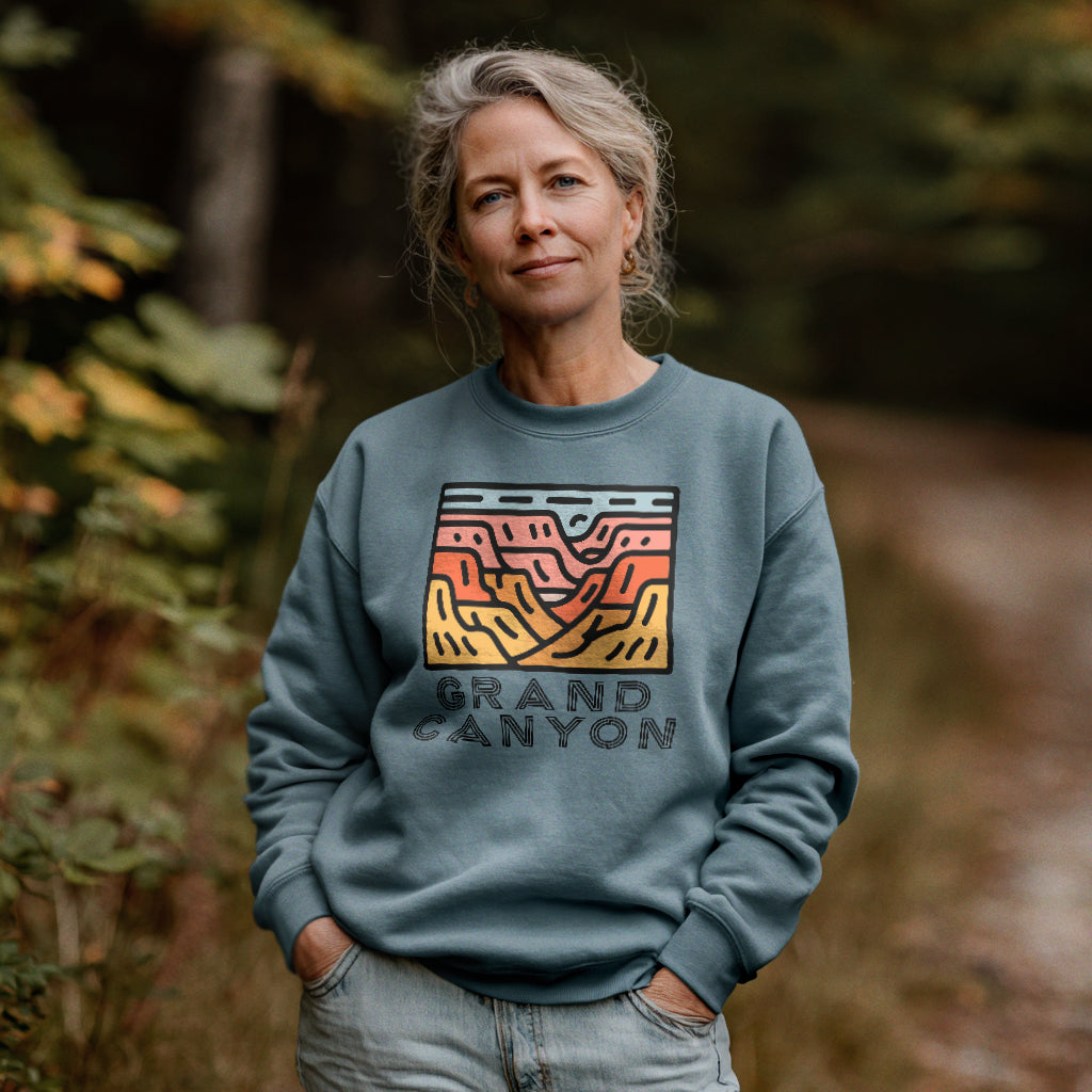 Grand Canyon National Park Crewneck Sweatshirt Adventure and Outdoors Themed Sweatshirt