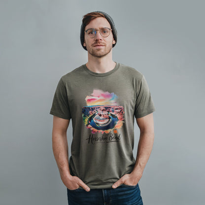 Horseshoe Bend Watercolor T-Shirt Adventure and Outdoors Themed T-Shirt
