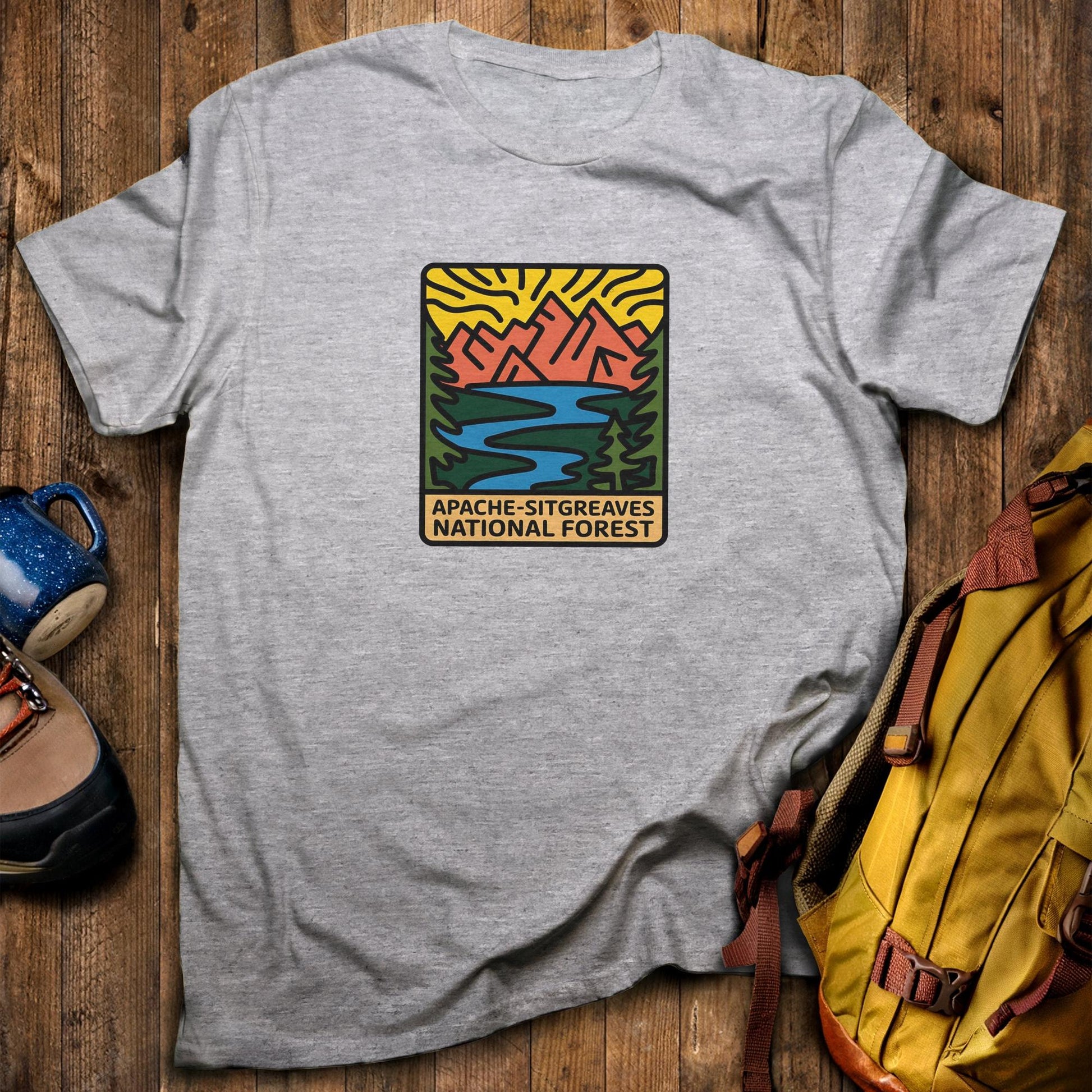 Apache Sitgreaves National Forest T-Shirt Sport Grey Adventure and Outdoors Themed T-Shirt