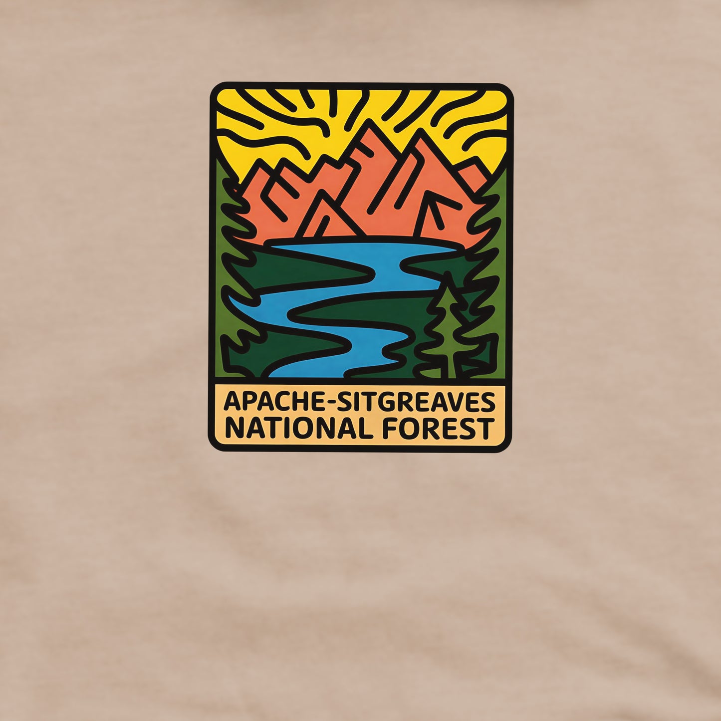 Apache-Sitgreaves National Forest Crewneck Sweatshirt Adventure and Outdoors Themed Sweatshirt