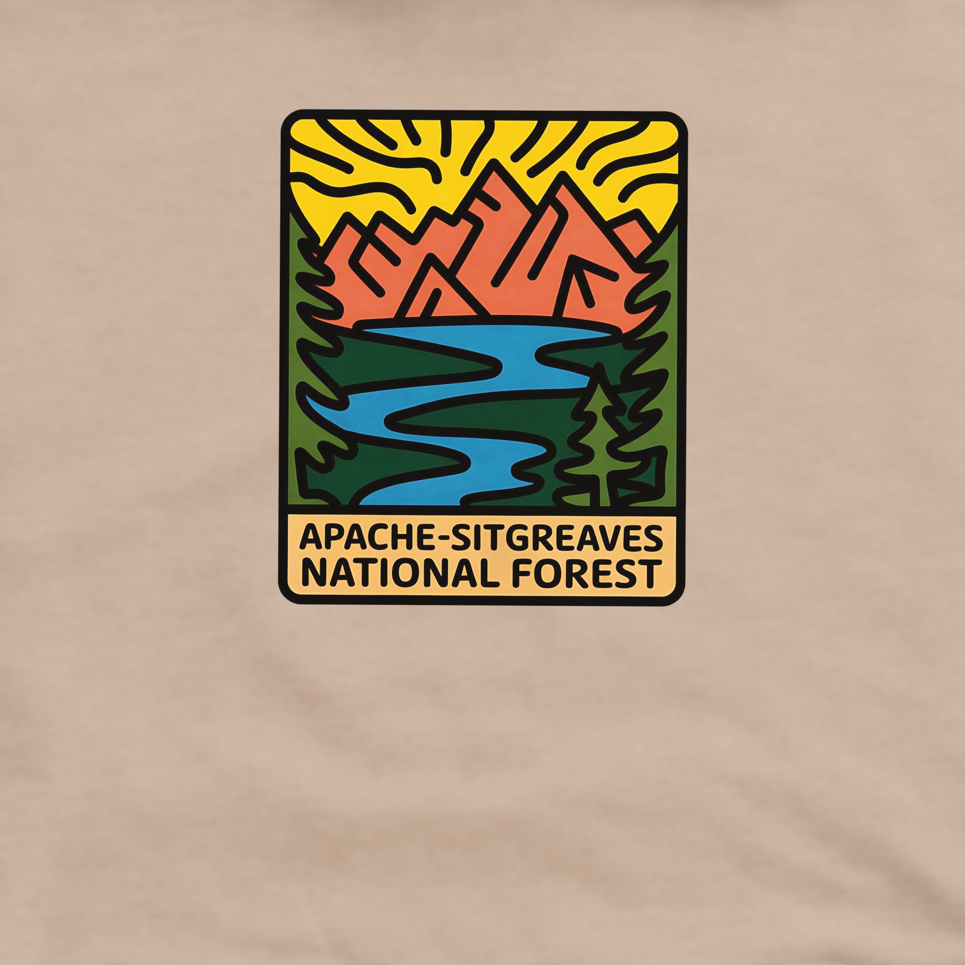 Apache-Sitgreaves National Forest Crewneck Sweatshirt Adventure and Outdoors Themed Sweatshirt