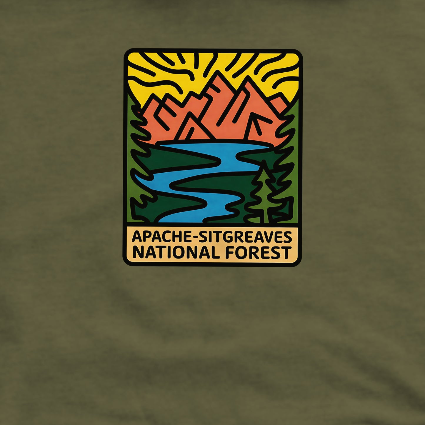 Apache-Sitgreaves National Forest Crewneck Sweatshirt Adventure and Outdoors Themed Sweatshirt