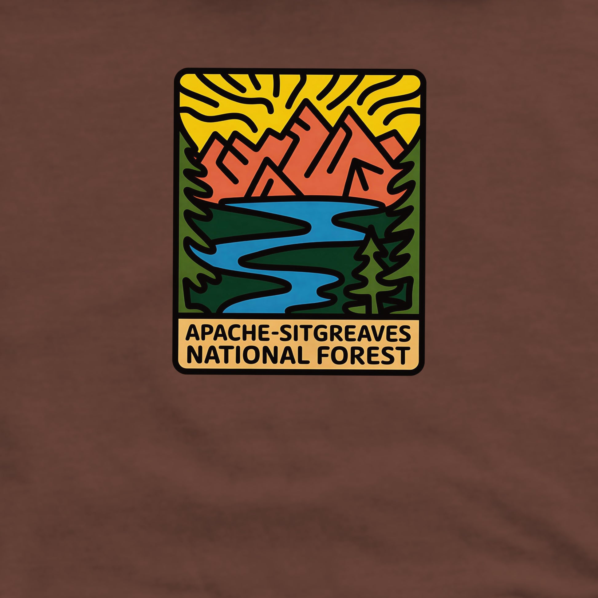 Apache-Sitgreaves National Forest Crewneck Sweatshirt Adventure and Outdoors Themed Sweatshirt