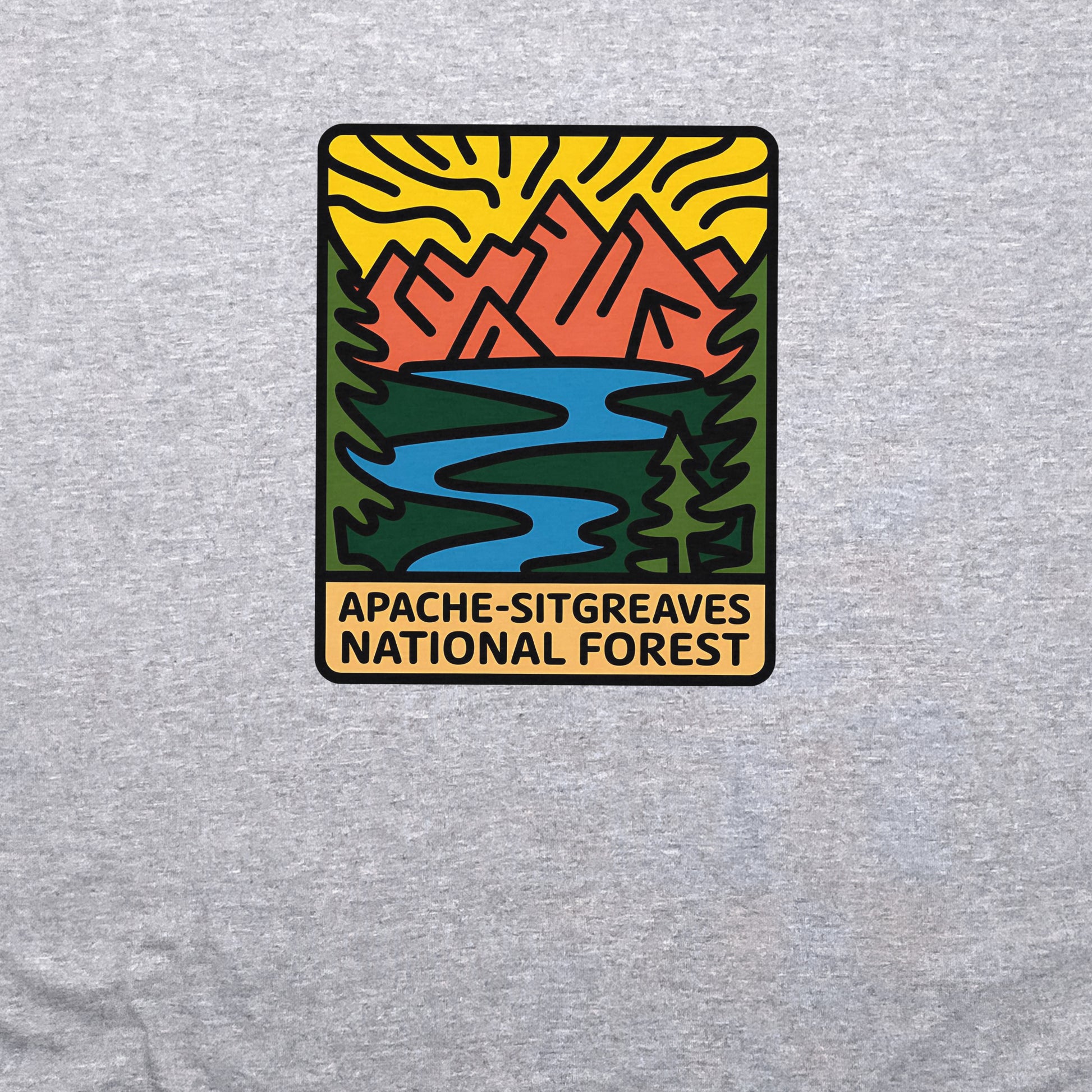 Apache-Sitgreaves National Forest Crewneck Sweatshirt Adventure and Outdoors Themed Sweatshirt