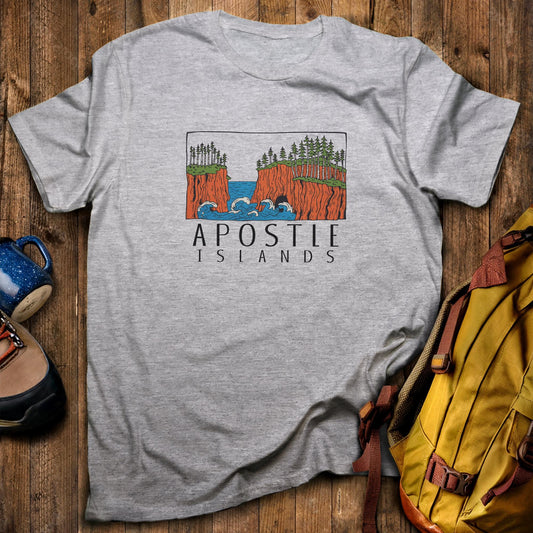 Apostle Islands National Lakeshore T-Shirt Sport Grey Adventure and Outdoors Themed T-Shirt