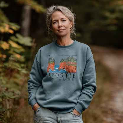 Apostle Islands National Lakeshore Crewneck Sweatshirt Adventure and Outdoors Themed Sweatshirt