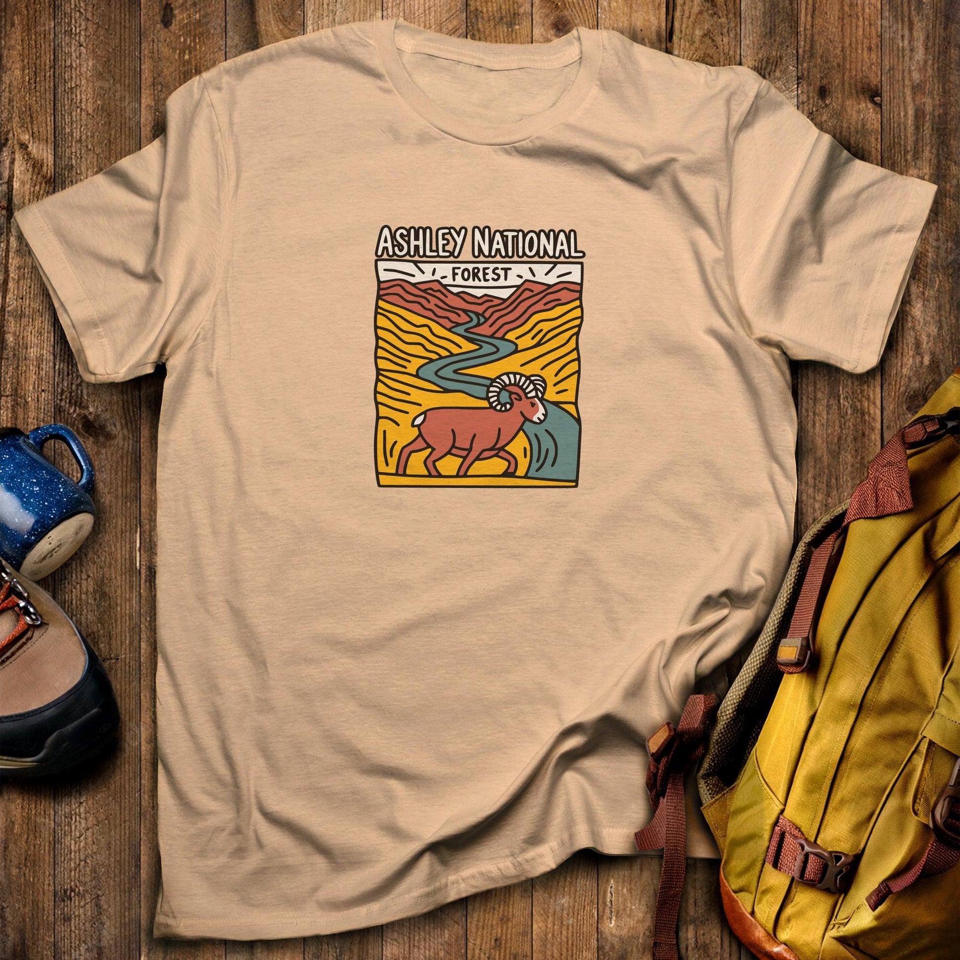 Ashley National Forest T-Shirt Sand Adventure and Outdoors Themed T-Shirt
