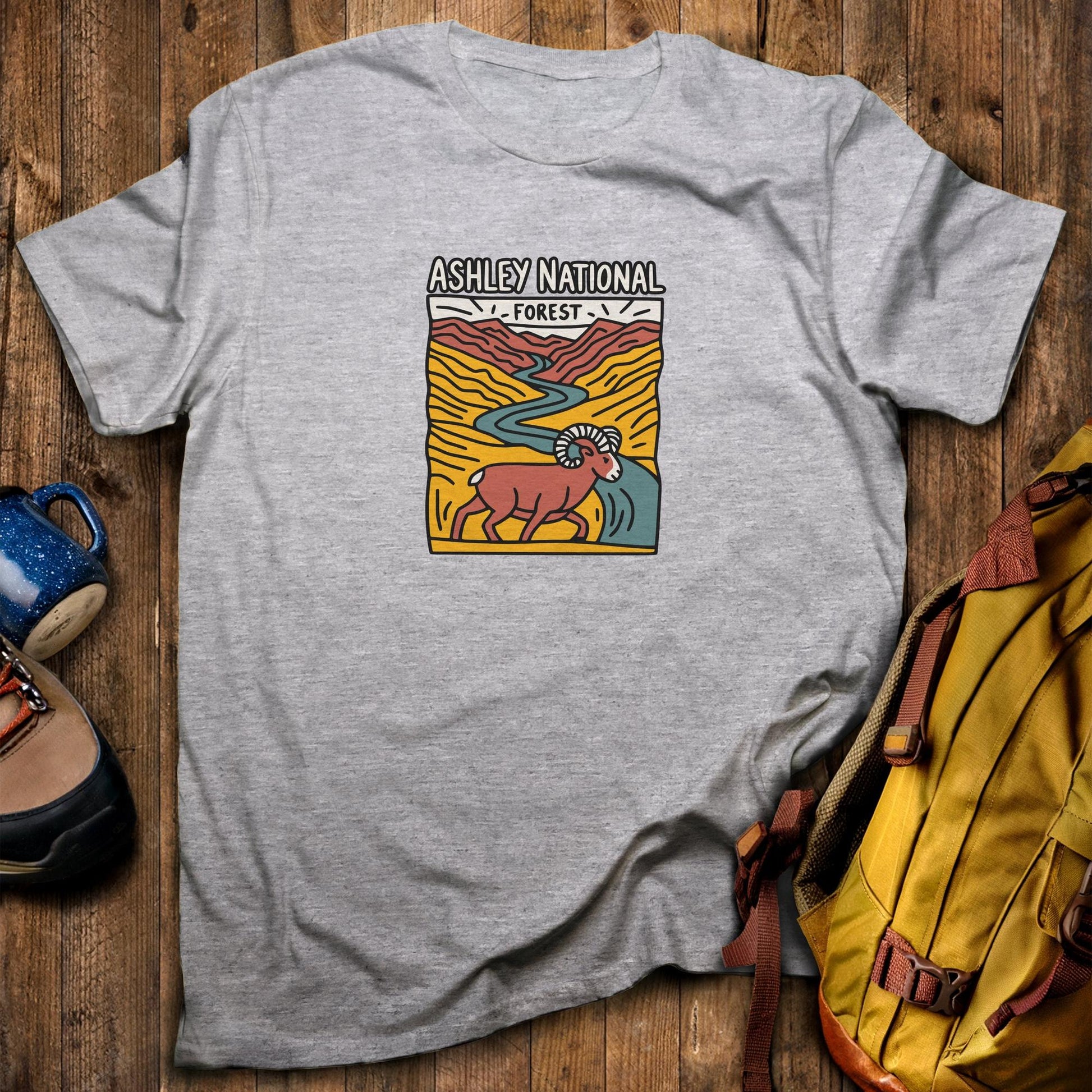 Ashley National Forest T-Shirt Sport Grey Adventure and Outdoors Themed T-Shirt