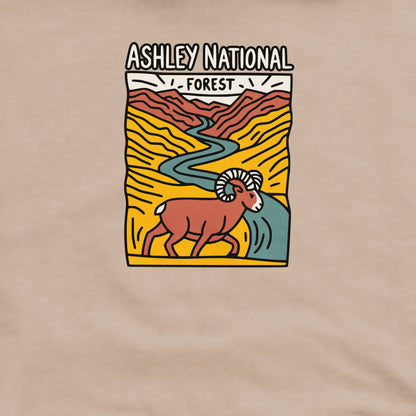 Ashley National Forest Crewneck Sweatshirt Adventure and Outdoors Themed Sweatshirt