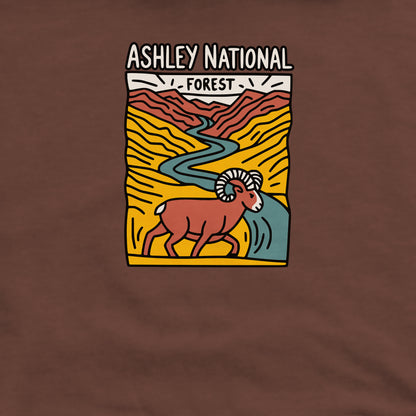 Ashley National Forest Crewneck Sweatshirt Adventure and Outdoors Themed Sweatshirt
