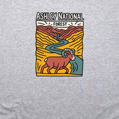 Ashley National Forest Crewneck Sweatshirt Adventure and Outdoors Themed Sweatshirt