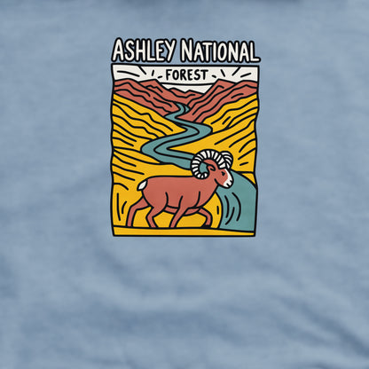 Ashley National Forest Crewneck Sweatshirt Adventure and Outdoors Themed Sweatshirt