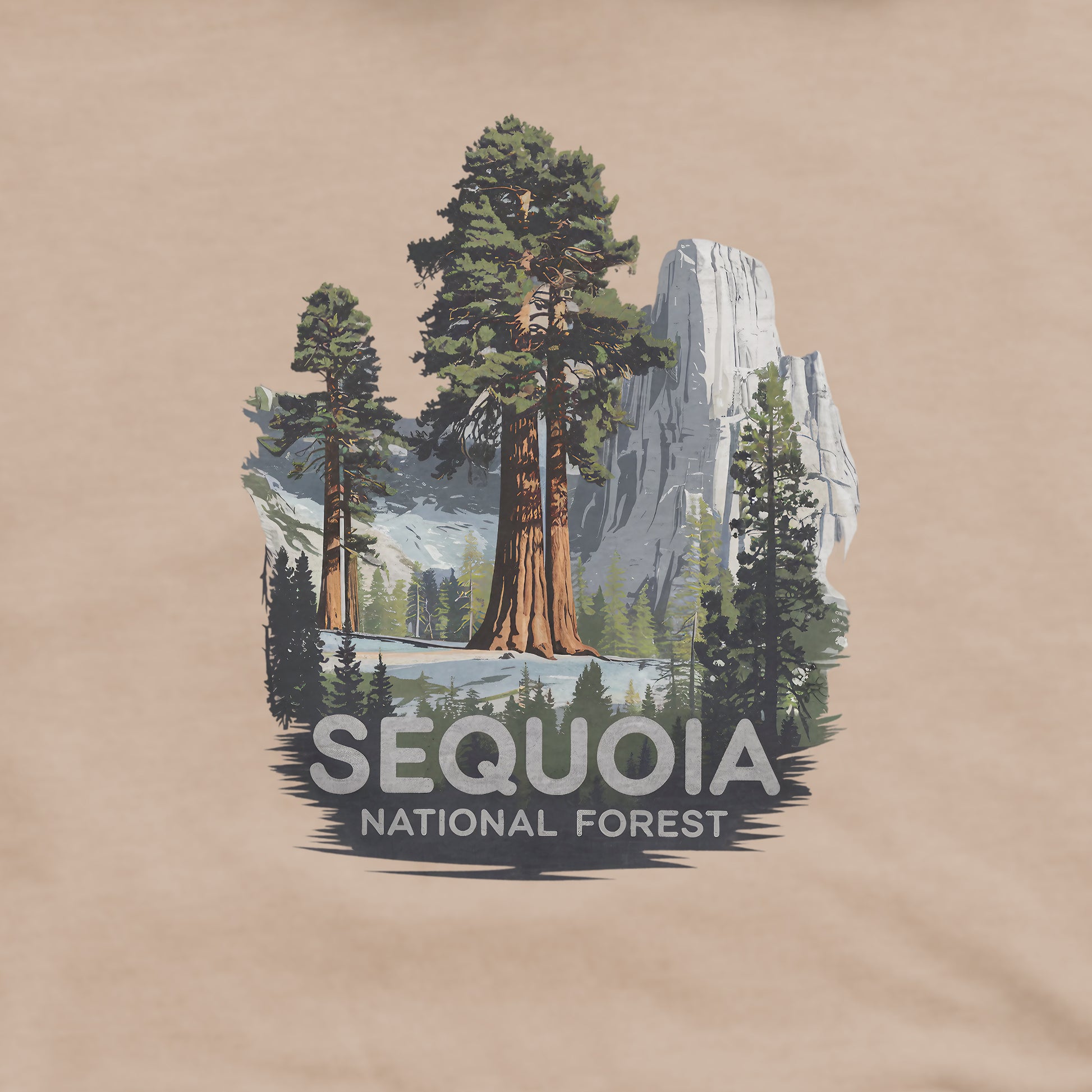 Sequoia National Forest Crewneck Sweatshirt Adventure and Outdoors Themed Sweatshirt