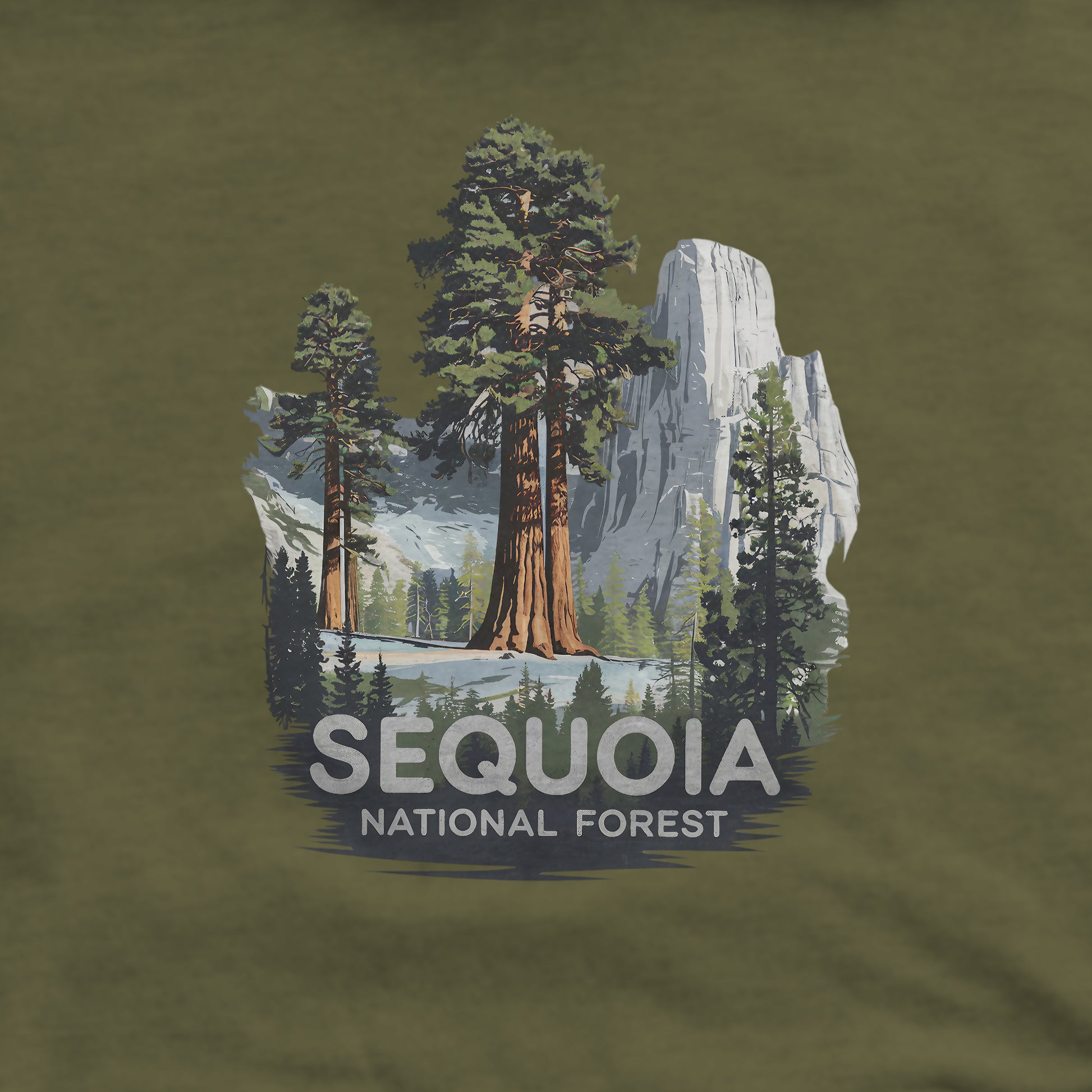 Sequoia National Forest Crewneck Sweatshirt Adventure and Outdoors Themed Sweatshirt