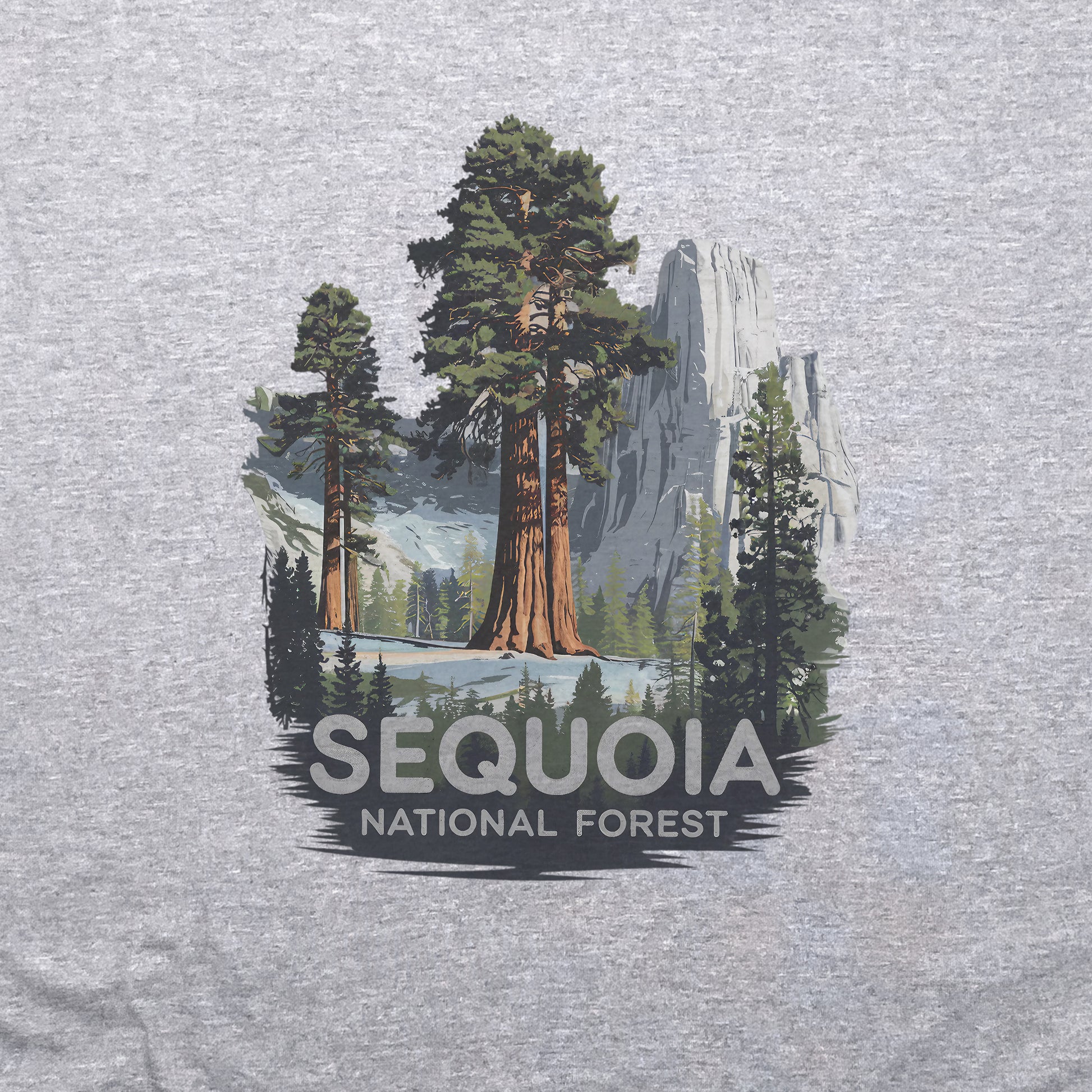 Sequoia National Forest Crewneck Sweatshirt Adventure and Outdoors Themed Sweatshirt
