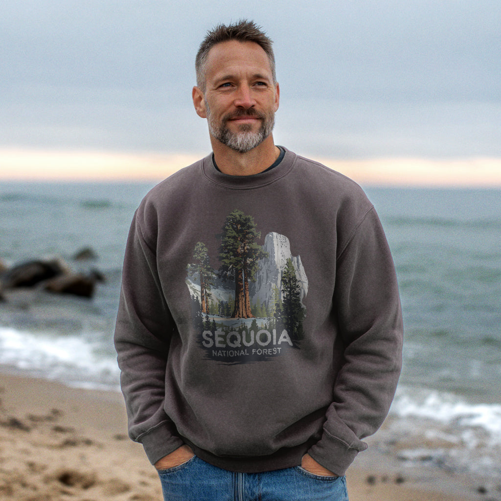 Sequoia National Forest Crewneck Sweatshirt Adventure and Outdoors Themed Sweatshirt