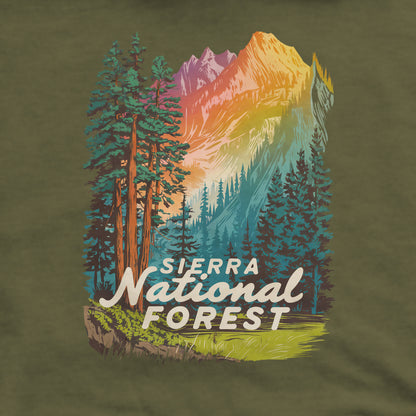 Sierra National Forest Crewneck Sweatshirt Adventure and Outdoors Themed Sweatshirt