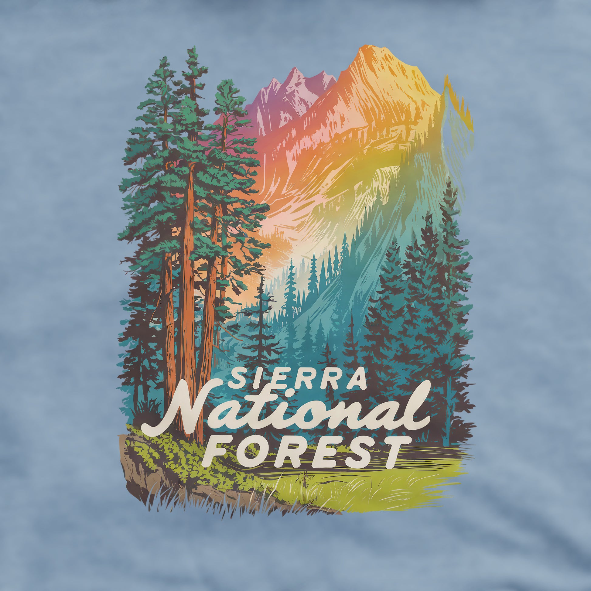 Sierra National Forest Crewneck Sweatshirt Adventure and Outdoors Themed Sweatshirt