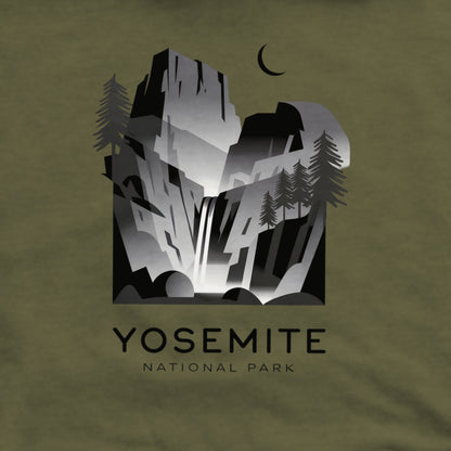 Yosemite National Park Noir Sweatshirt Adventure and Outdoors Themed Sweatshirt