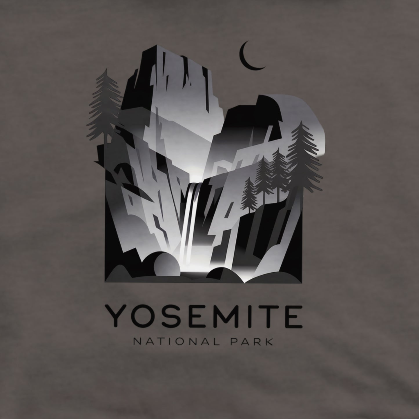 Yosemite National Park Noir Sweatshirt Adventure and Outdoors Themed Sweatshirt