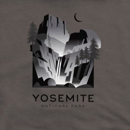 Yosemite National Park Noir Sweatshirt Adventure and Outdoors Themed Sweatshirt