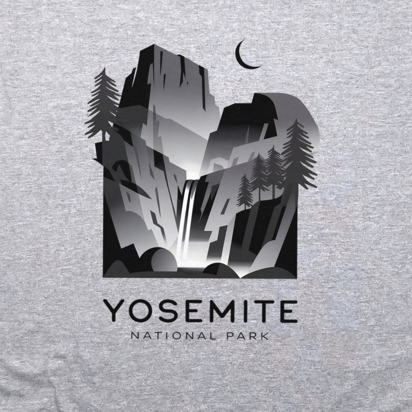 Yosemite National Park Noir Sweatshirt Adventure and Outdoors Themed Sweatshirt
