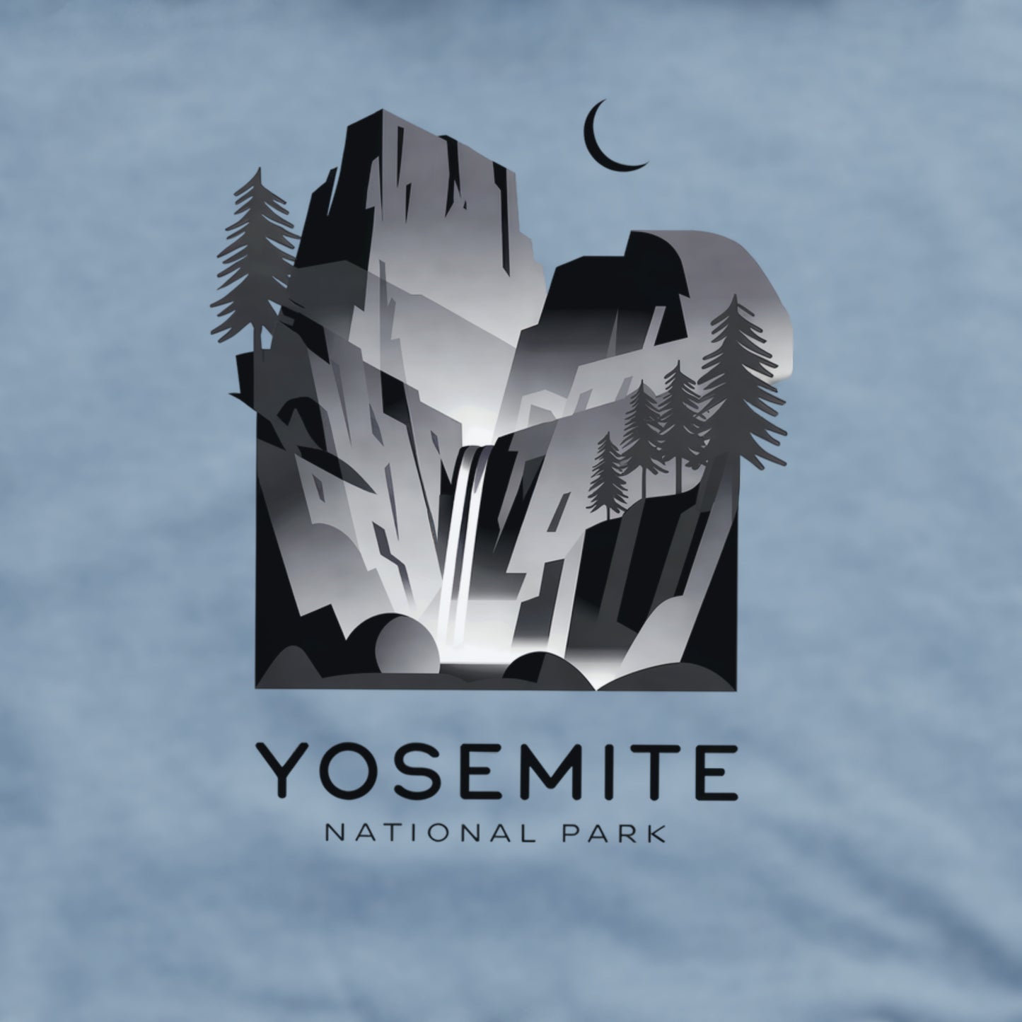 Yosemite National Park Noir Sweatshirt Adventure and Outdoors Themed Sweatshirt