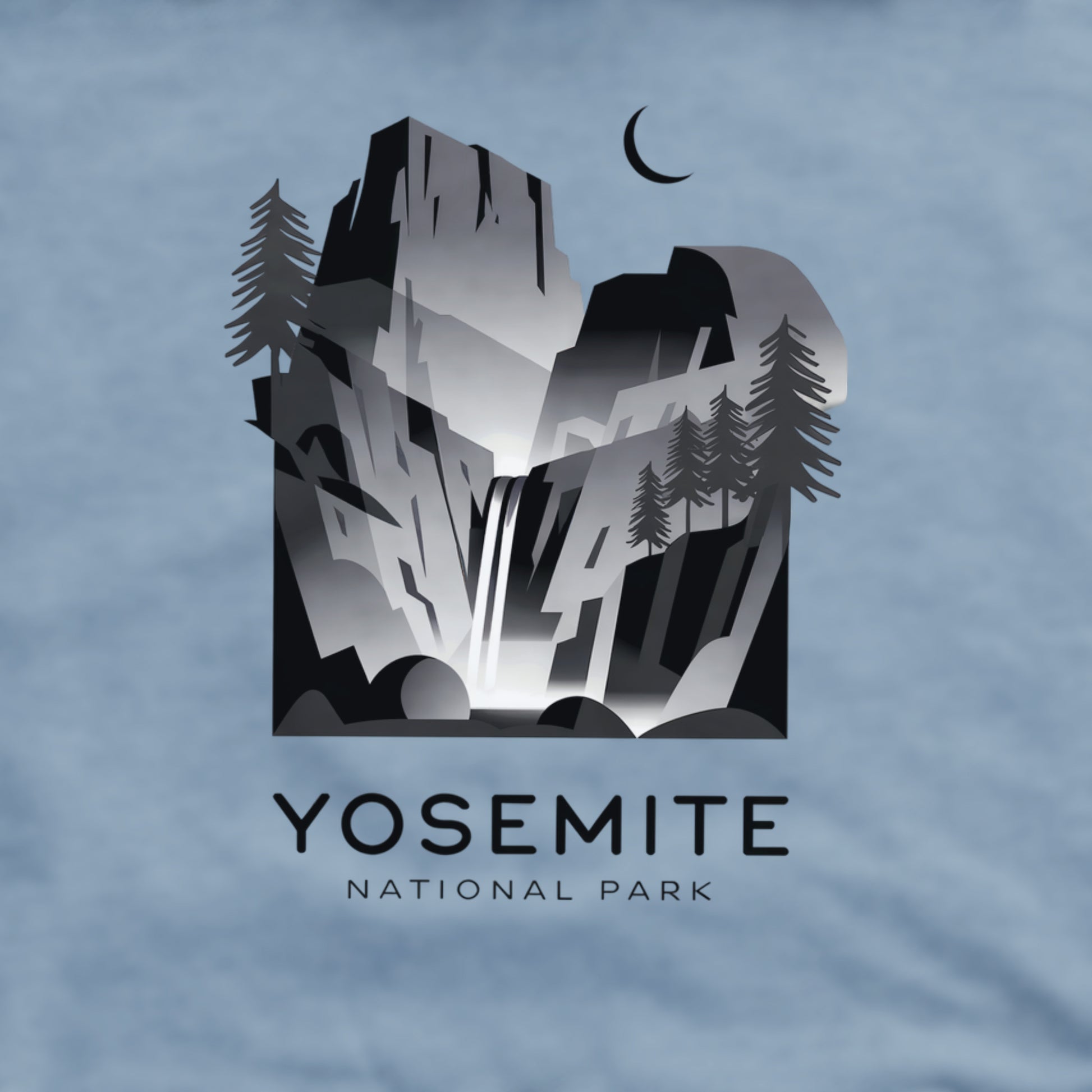 Yosemite National Park Noir Sweatshirt Adventure and Outdoors Themed Sweatshirt
