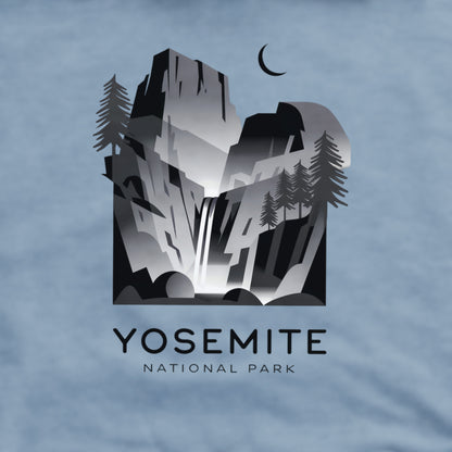 Yosemite National Park Noir Sweatshirt Adventure and Outdoors Themed Sweatshirt