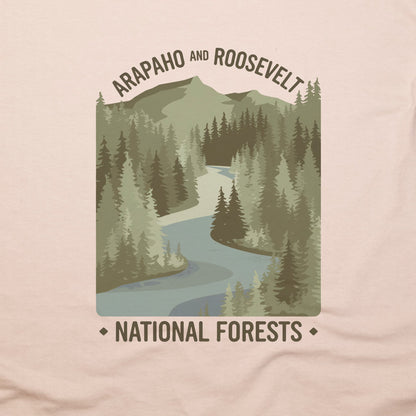 Arapaho and Roosevelt National Forests T-Shirt Adventure and Outdoors Themed T-Shirt