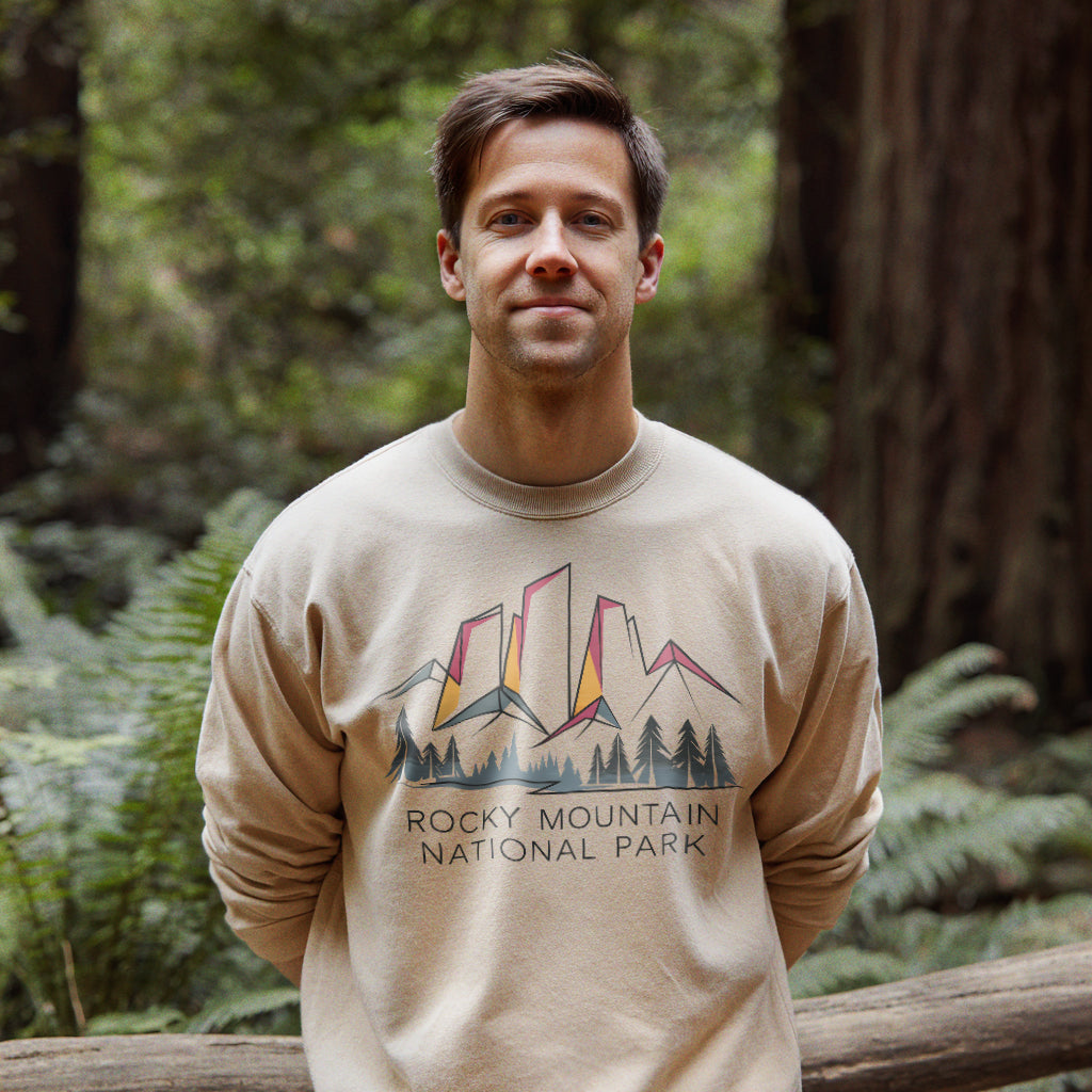 Rocky Mountain National Park Crewneck Sweatshirt Adventure and Outdoors Themed Sweatshirt