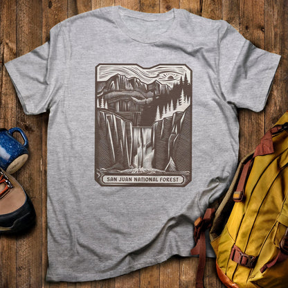 San Juan National Forest Vintage T-Shirt Sport Grey Adventure and Outdoors Themed T-Shirt