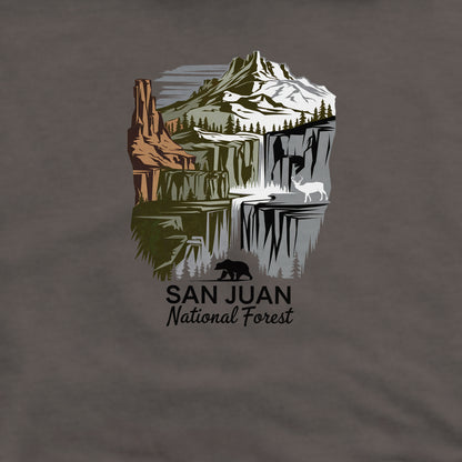 San Juan National Forest Crewneck Sweatshirt Adventure and Outdoors Themed Sweatshirt