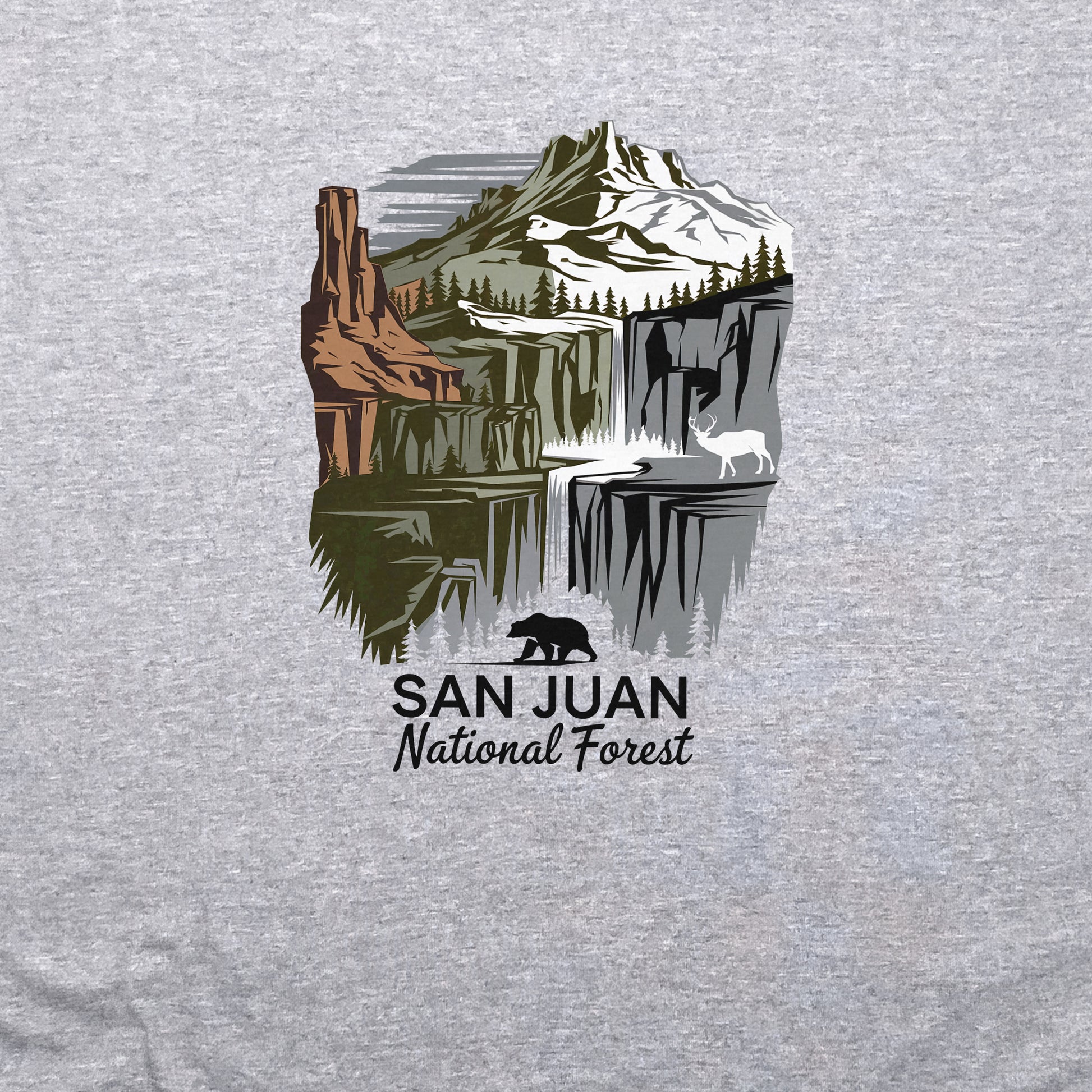San Juan National Forest Crewneck Sweatshirt Adventure and Outdoors Themed Sweatshirt