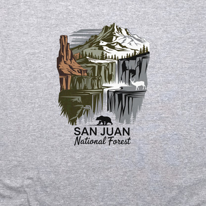 San Juan National Forest Crewneck Sweatshirt Adventure and Outdoors Themed Sweatshirt