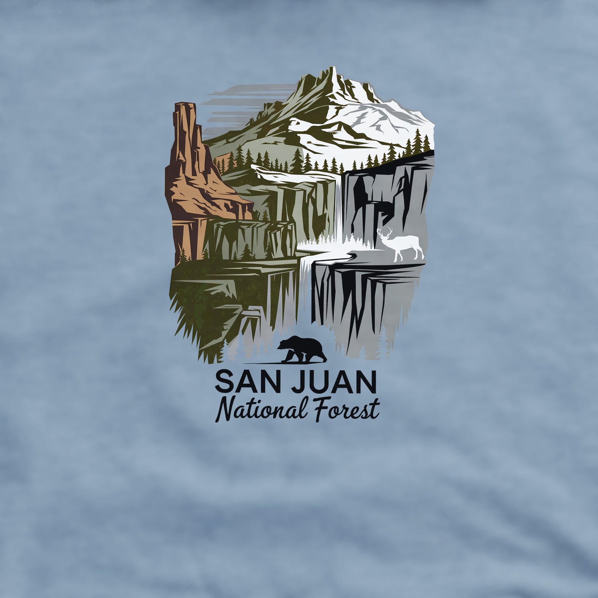 San Juan National Forest Crewneck Sweatshirt Adventure and Outdoors Themed Sweatshirt
