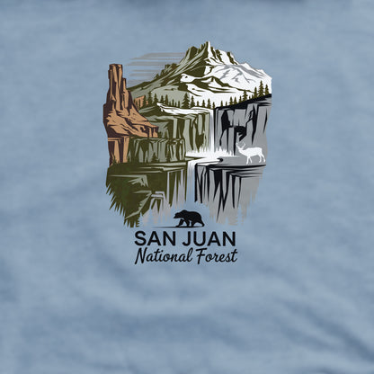 San Juan National Forest Crewneck Sweatshirt Adventure and Outdoors Themed Sweatshirt