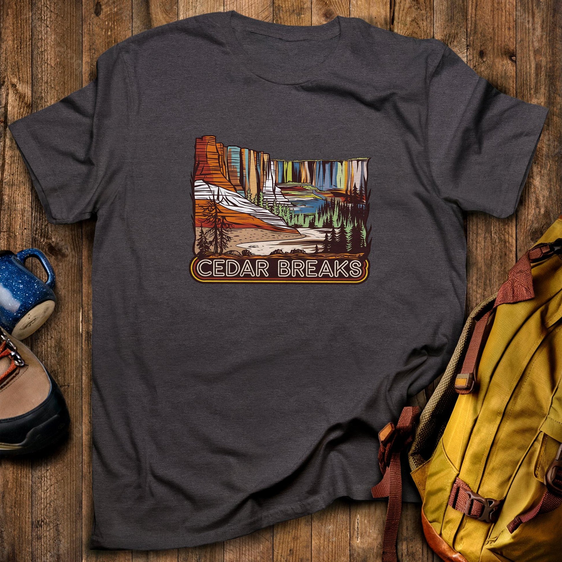 Cedar Breaks National Forest T-Shirt Dark Heather Adventure and Outdoors Themed T-Shirt