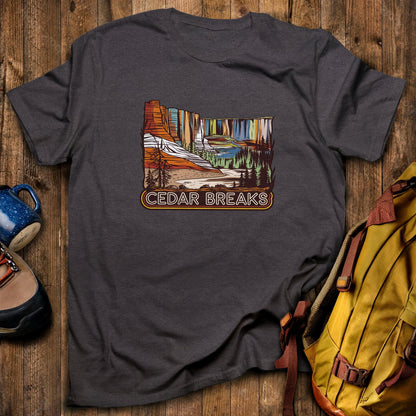 Cedar Breaks National Forest T-Shirt Dark Heather Adventure and Outdoors Themed T-Shirt